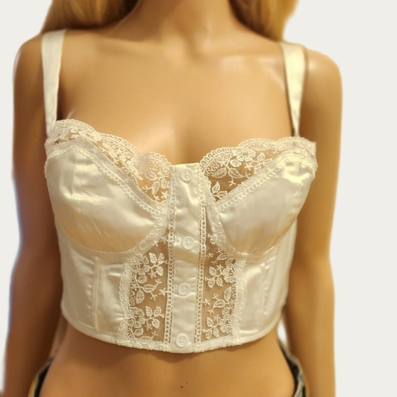 PRINCESS POLLY Elegant WHITE  Lace Bustier Top, SZ MED, EUC - Picture 7 of 17